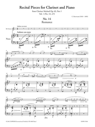Recital Pieces, vol. 1 - Clarinette et piano - Carl Baermann